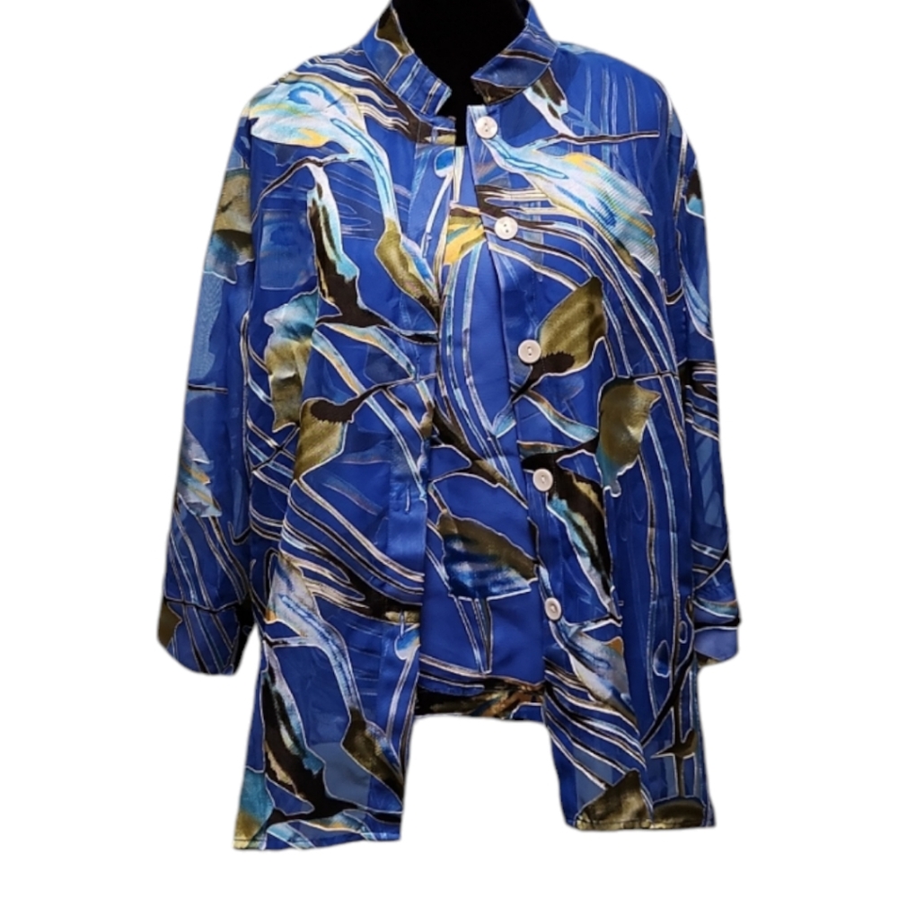 Draper's & Damon's Petites - PXL polyester & rayon/blouse & tank set